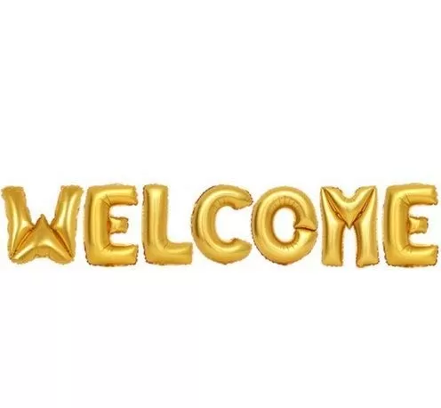 Welcome foil Letter Balloon 7 Alphabets