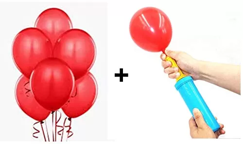 Metallic Shiny Peal Finish Balloons with Balloon Pump