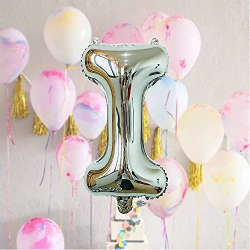 28 inch Foil Alphabet Balloon Wedding Party Event Small Shower Brthday Party Decor Letter "I" - Silver