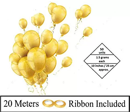 Metallic Balloons (Light Golden_10 Inch_Pack Of 50)