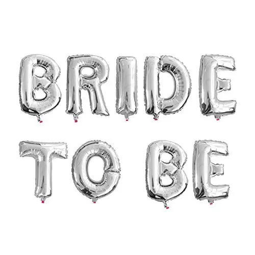 3A Bride to Be Balloon (Silver)(Pack of 9 Letters)