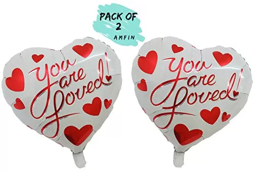 (Pack of 2) hert Shape Foil Balloon for Valentine Decoration / Anniversary Decoration Balloons / Engagement Decoration Balloon / hert Shaped Balloons