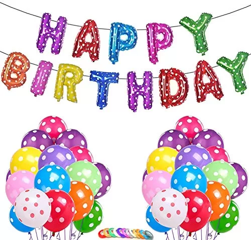 Happy Brthday Balloon letters Happy Brthday Foil Balloons Combo Balloons for Brthday Party Decoration Happy Brthday Balloon Letters Happy Brthday Foil Balloons Happy Brthday Foil Balloons Combo - Multi