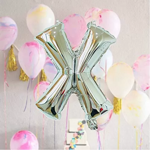 28 inch Foil Alphabet Balloon Wedding Party Event Small Shower Brthday Party Decor Letter "X" - Silver