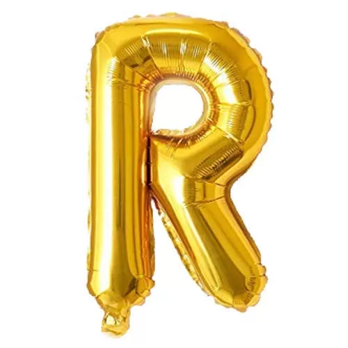 16 Inch R Letter Balloons Alphabet Foil Balloons for Brthday Wedding Graduation Bachlorette Bridal Shower Party Decorations Supplies - R Gold