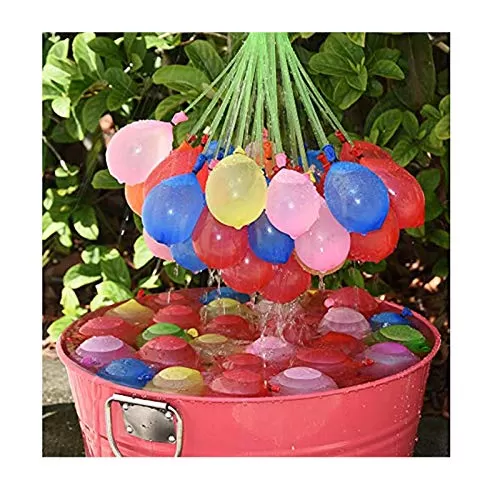 Pack of 3 (37 Ballons Each) 60 Seconds Fill & Automatic Tie Multi Colored Magic Bunch of Water Balloons No More Struggle or Hassle - Great Festival and Outdoor Water Sports Fun