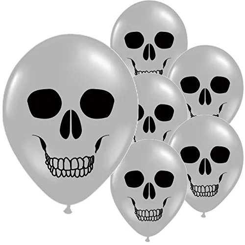 Skull Printed Halloween Balloons(Pack of 30)