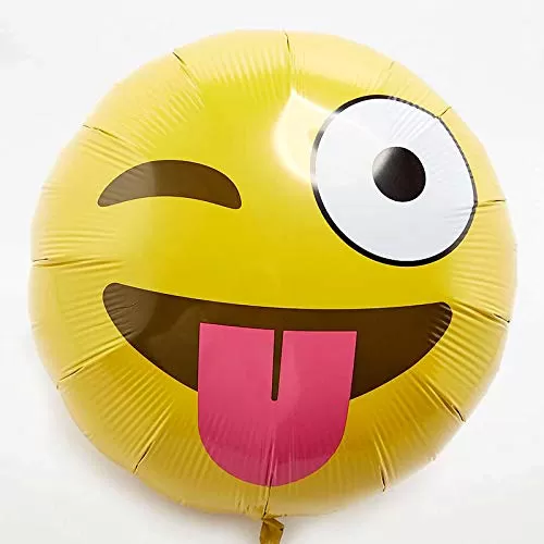 Happy Wink Smiley Theme Foil Balloon for Smiley Theme Party Supply Decoration