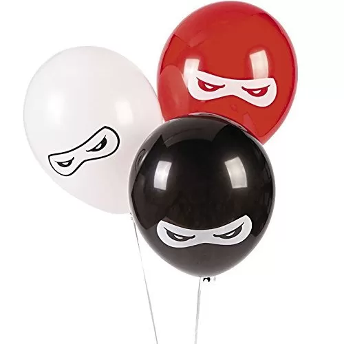 Party HubPrinted Ninja Warriors Latex Balloons - Pack of 30