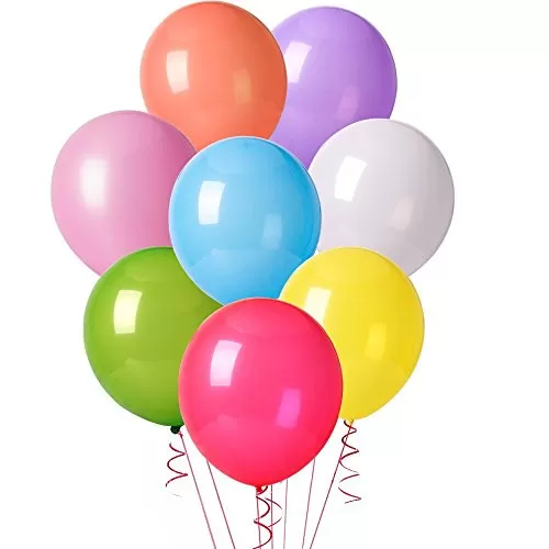 Party Hub9 Inches Assorted Color Party Balloons (50 Pcs) Brthday Balloons for Decoration