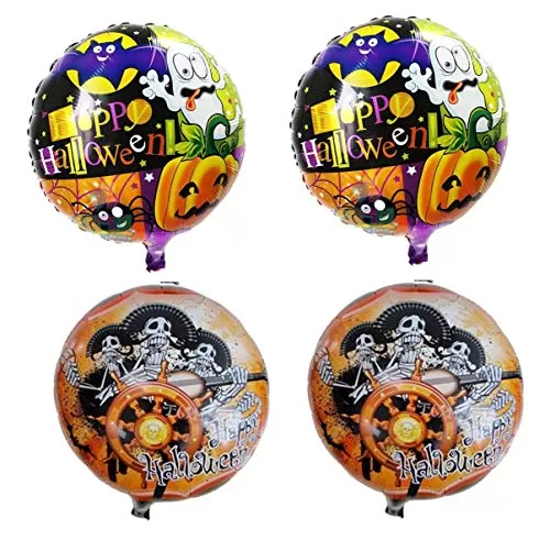 BP Happy Halloween Foil Balloon Spooky Party Supply (Set of 4)