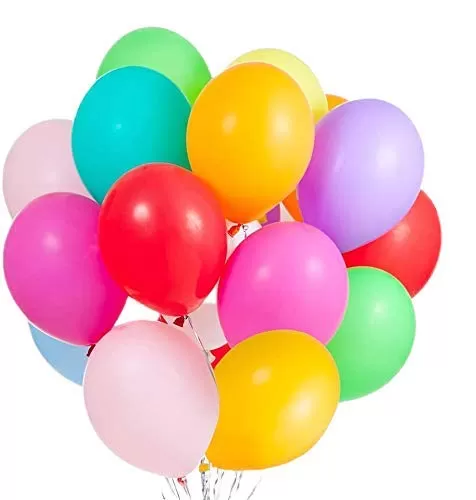 Colourful Balloons100 Pieces 9 inch Multi Coloured Balloons(Pack of 100 ) Multicolor