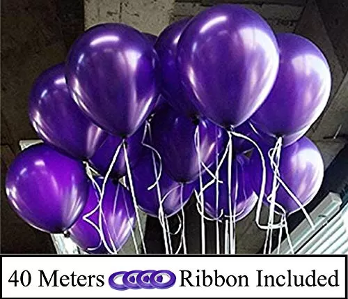 Metallic Balloons (Dark Purple_10 Inch_Pack Of 100)