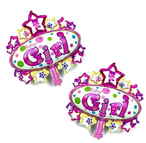 26 Inch (Pack of 2) Small Shower Balloons for Decoration / Small Girl Foil Balloons for Small Shower/ Brthday Party Decoration.