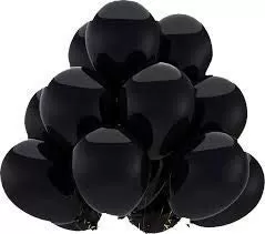 Products HD Metallic Finish Balloons for Brthday / Anniversary Party Decoration ( Black ) Pack of 25