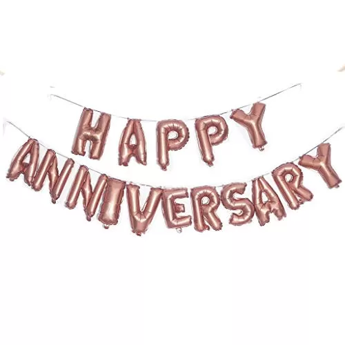 "Happy Anniversary" Letters Foil Toy Balloons - (Happy Anniversary)
