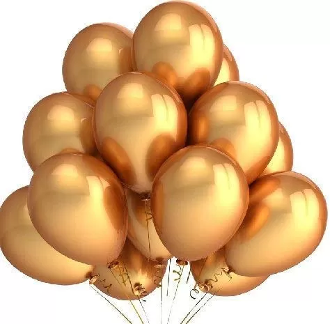 Products HD Metallic Finish Balloons for Brthday / Anniversary Party Decoration ( Golden ) Pack of 25