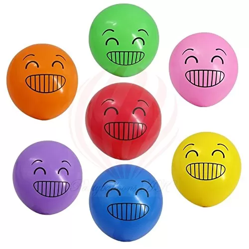 Laughing Face Cartoon Mixed Brthday Decoration ( Pack of 30) Balloon