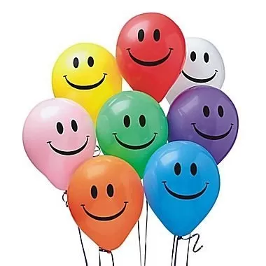 Printed Emoji Smiley Face Expression Balloon (Multicolor Smiley-30)