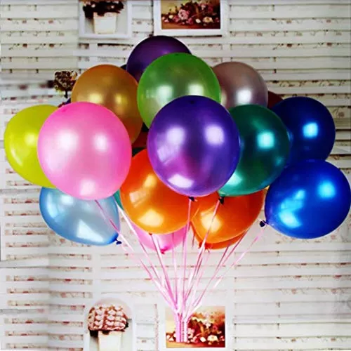 Pack of 1000 Metallic Balloons for Brthday Decoration (Multicolor)