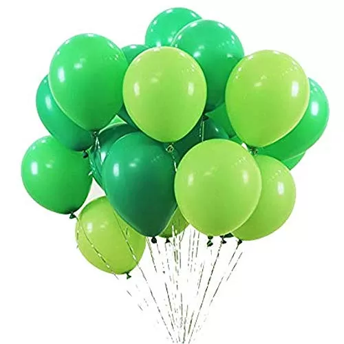Products HD Metallic Finish Balloons for Brthday / Anniversary Party Decoration ( Light Green Dark Green ) Pack of 50