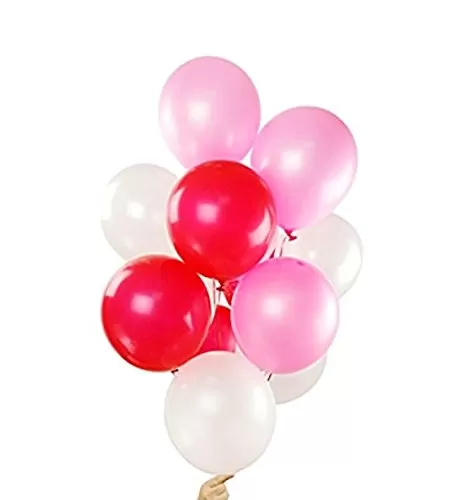 Party HubRed Pink & White( Pack of 50) Brthday Balloons for Decoration