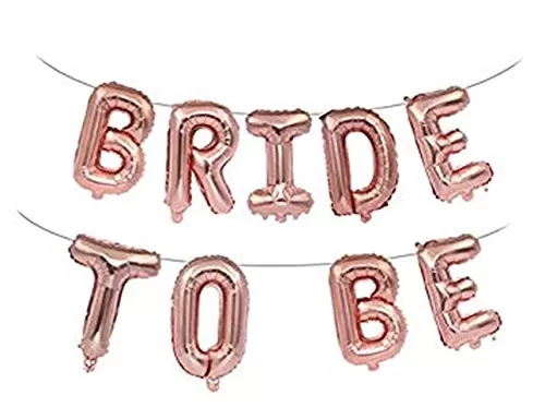 Bride to Be foil Balloon for Wedding -Engagement Decorations (Rose Gold)