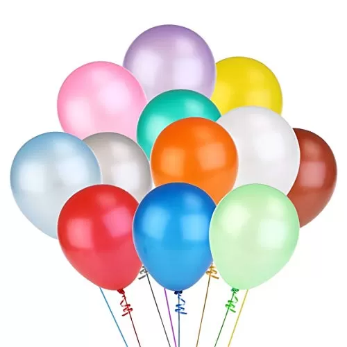 Party HubMulticolor Metallic Balloons Brthday Balloons for Decoration Pack of 100