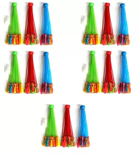 Original Holi Water Balloons / Multcolor Magic Water Balloon Maker - Fill & Tie The Whole Bunch of Water Balloons in Just 60 Seconds - No More Hassle ( Free TAP Nozzel) (Pack of 555)