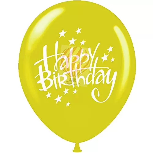 Personalized Brthday Party Balloons with Brthday Boy/Girl Name ( Pack of 50) (Yellow)