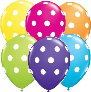 Products Polka Dot Finish Balloons (Multi Colour) Pack of 20