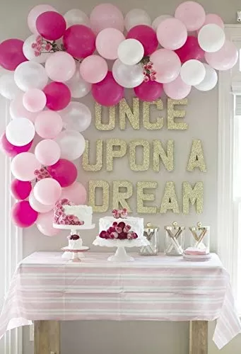 Products HD Metallic Finish Balloons for Brthday / Anniversary Party Decoration ( Light Pink Dark Pink White ) Pack of 60