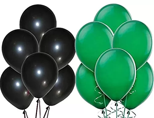 Products 10 Inch Metallic Hd Shiny Toy Balloons - Black Green for Decoration and Party (20 Pcs)