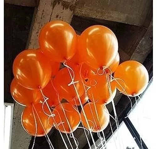 Products HD Metallic Finish Balloons for Brthday / Anniversary Party Decoration ( Orange ) Pack of 50