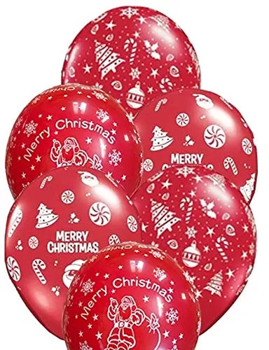 Products "Merry Christmas" Printed Balloons for Christmas Party Decoration (Pack of 20)