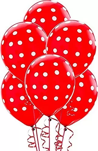 Products Polka Dot Finish Balloons (Red) Pack of 200