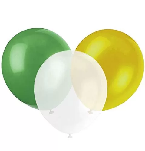 Products HD Metallic Finish Balloons for Brthday / Anniversary Party Decoration ( Yellow Green White ) Pack of 30