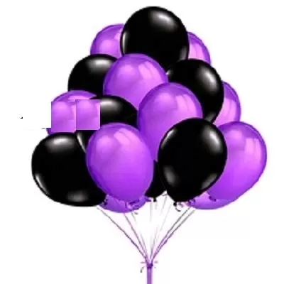 Products Metallic HD Toy Balloons Brthday / Anniversary Balloons Purple Black (Pack of 20) (Size - 9 inches)