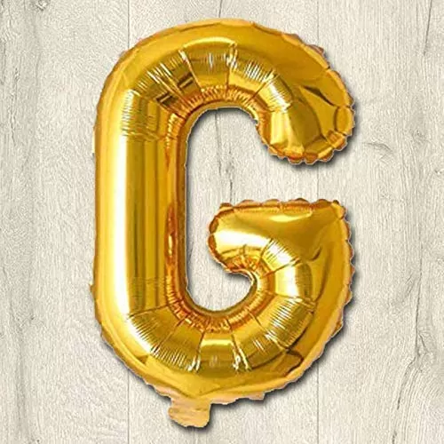 Products Golden Foil Toy Balloon 16" Inch Letter Alphabets (Golden-G Shape)