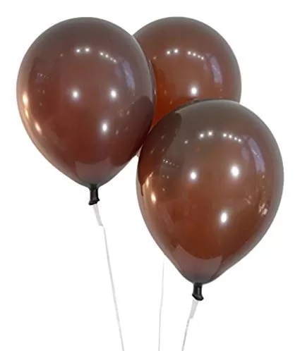 Products Metallic HD Toy Balloons Brthday / Anniversary Balloons Brown (Pack of 20) (Size - 9 inches)