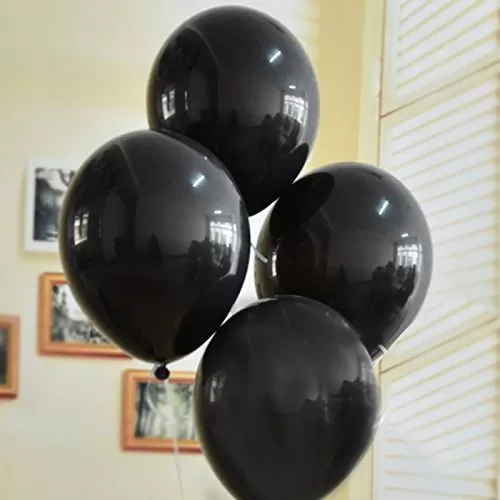 Products Metallic HD Toy Balloons Brthday / Anniversary Balloons Black (Pack of 20) (Size - 9 inches)