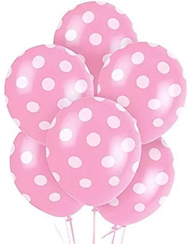 Products Polka Dot Finish Balloons for Brthday / Anniversary / Wedding Party Decoration (Light Pink) Pack of 150