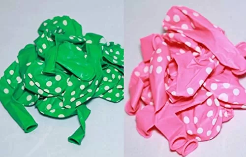 Products Polka Dot Finish Balloons (Green Pink) Pack of 200