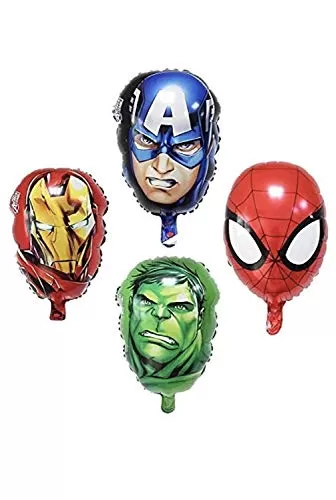 Super Hero Captain America Face Helium Foil Balloon (Multicolour 22 Inches), 4 image