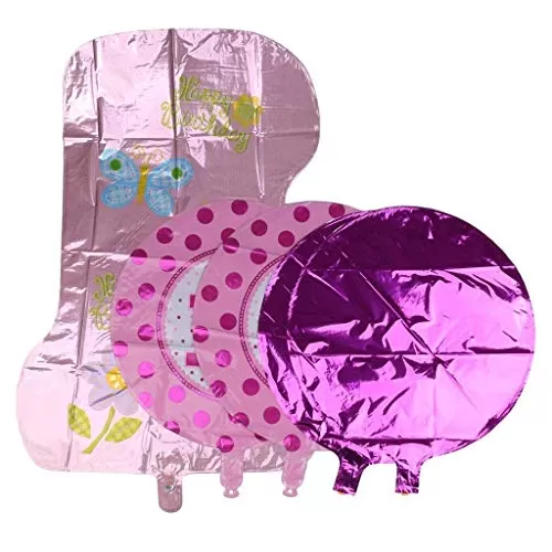 First Brthday Girl air-Toy-foil-Helium Balloons for Brthday/Welcome Small/Small Shower, 6 image