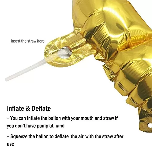 Number 3 Foil Balloon (Golden 16" Inch), 3 image