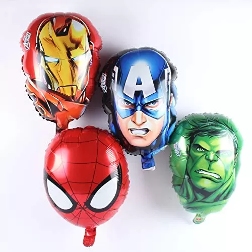 Super Hero Captain America Face Helium Foil Balloon (Multicolour 22 Inches), 3 image