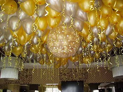 Pick Indiana Brthday Party Metallic Balloon Hd - Gold (Pack of 50), 4 image