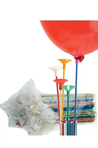 Awesomedaysin 12" Polka Dots Balloons 25 Pcs with 25 Pcs Sticks and 25 Pcs Cups(Orange), 2 image