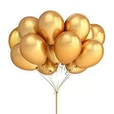 Number 66 Gold Foil Balloon and 50 Nos Purple and Gold Color Latex Balloon and Happy Brthday Gold Foil Balloon Combo, 4 image